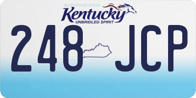 KY license plate 248JCP