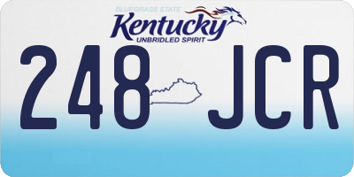 KY license plate 248JCR