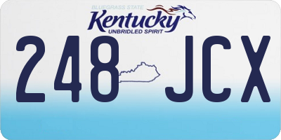 KY license plate 248JCX