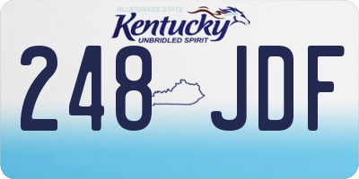 KY license plate 248JDF