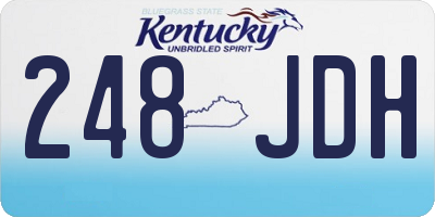 KY license plate 248JDH