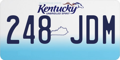 KY license plate 248JDM