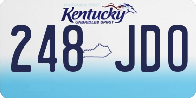 KY license plate 248JDO