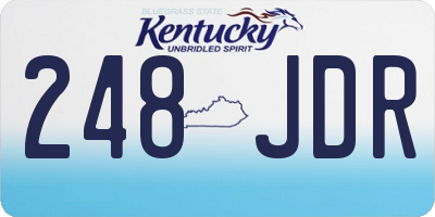 KY license plate 248JDR