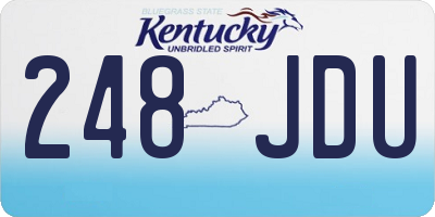 KY license plate 248JDU