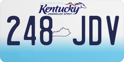 KY license plate 248JDV