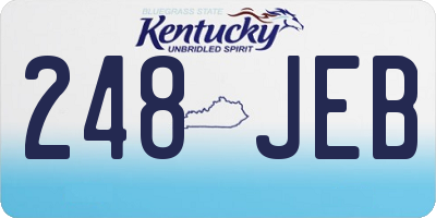 KY license plate 248JEB