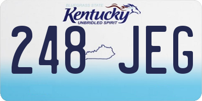 KY license plate 248JEG