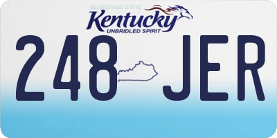 KY license plate 248JER