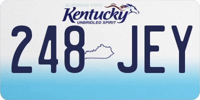 KY license plate 248JEY