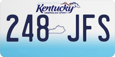 KY license plate 248JFS