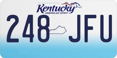 KY license plate 248JFU
