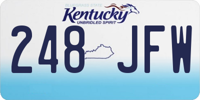 KY license plate 248JFW