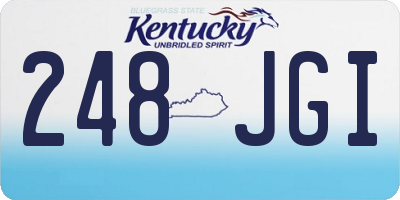 KY license plate 248JGI