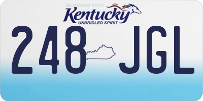 KY license plate 248JGL