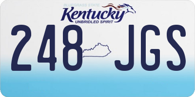 KY license plate 248JGS