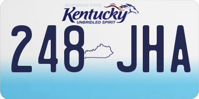 KY license plate 248JHA