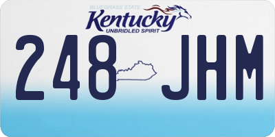 KY license plate 248JHM