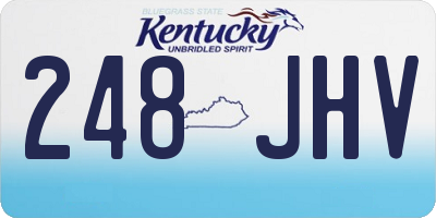 KY license plate 248JHV