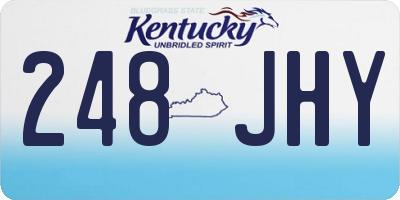 KY license plate 248JHY