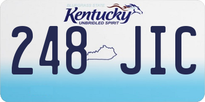 KY license plate 248JIC