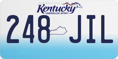 KY license plate 248JIL
