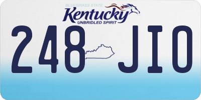 KY license plate 248JIO