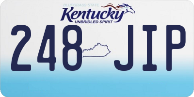 KY license plate 248JIP
