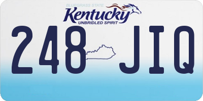 KY license plate 248JIQ