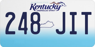 KY license plate 248JIT