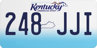 KY license plate 248JJI