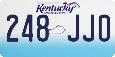 KY license plate 248JJO