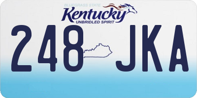 KY license plate 248JKA