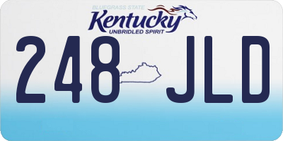 KY license plate 248JLD
