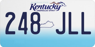 KY license plate 248JLL