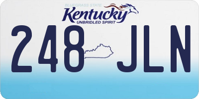 KY license plate 248JLN