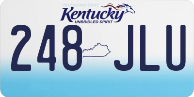 KY license plate 248JLU