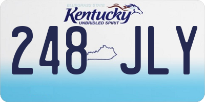 KY license plate 248JLY