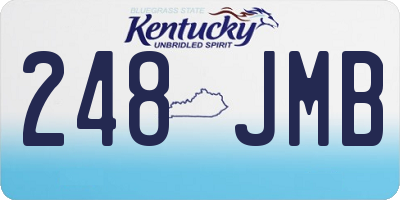 KY license plate 248JMB