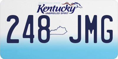 KY license plate 248JMG