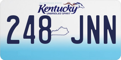 KY license plate 248JNN