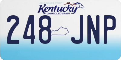 KY license plate 248JNP