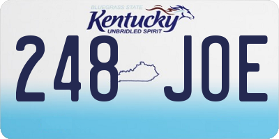 KY license plate 248JOE