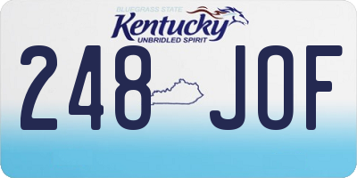 KY license plate 248JOF