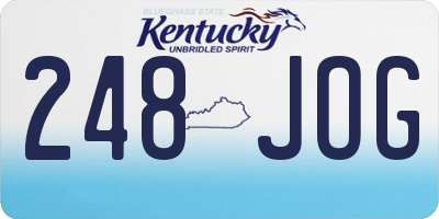 KY license plate 248JOG