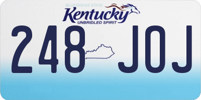 KY license plate 248JOJ