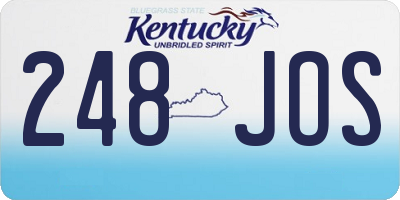 KY license plate 248JOS