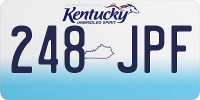 KY license plate 248JPF