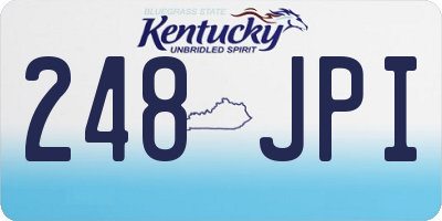KY license plate 248JPI