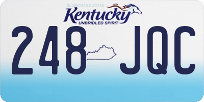 KY license plate 248JQC